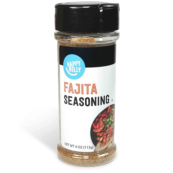 AMAZON BRAND – HAPPY BELLY FAJITA SEASONING, 4 OUNCE (PACK OF 1)