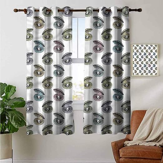 Amazon Com Fengruiyanjing Pattern Diy Window Curtain With Solid