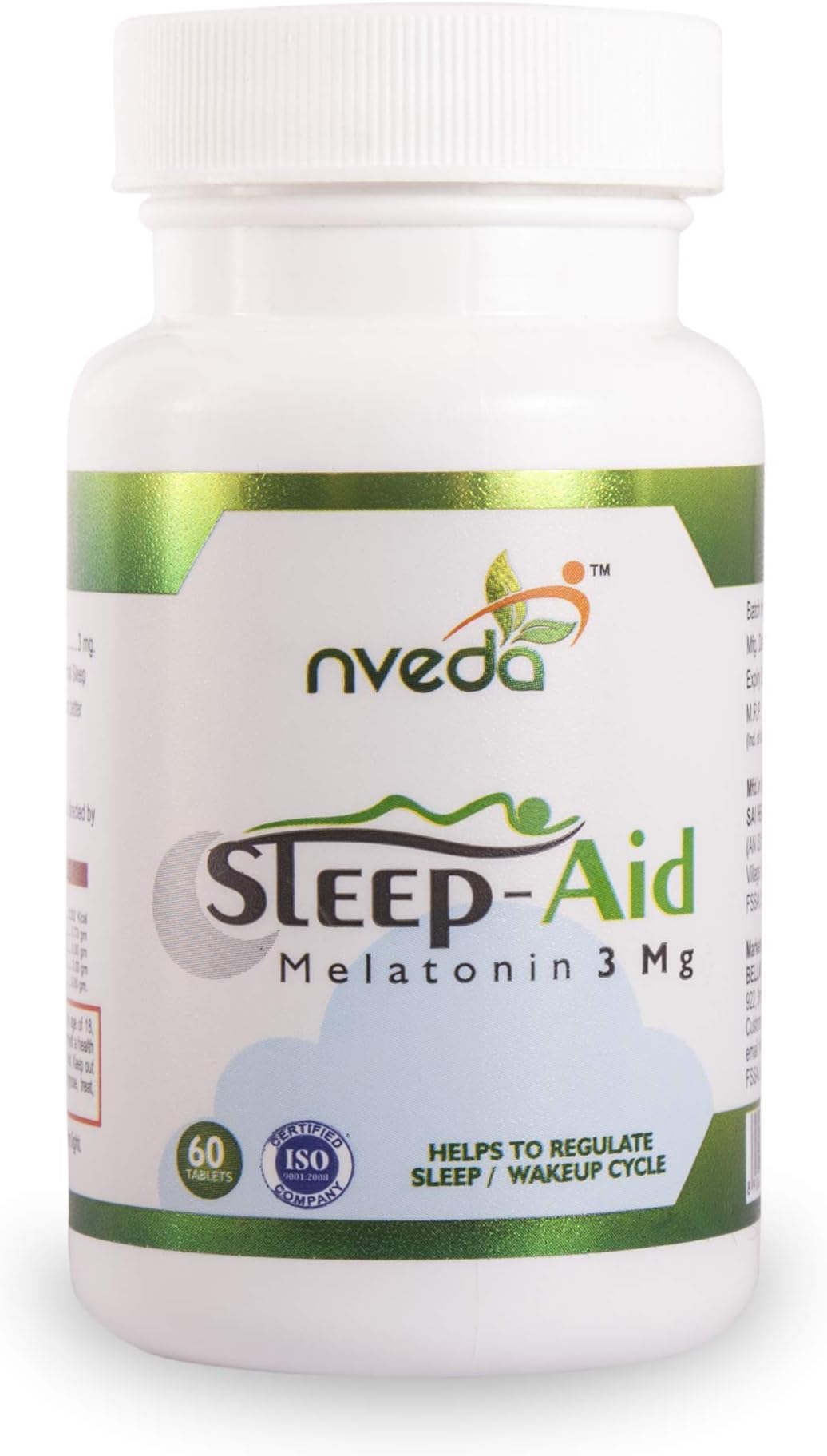 Nveda Sleep Aid With Melatonin (3 Mg) - Pack Of 60