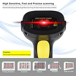 WoneNice Hands-Free USB Barcode Scanner with Stand
