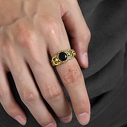 U7 Jewelry Mens Gold Plated Skull Skeleton Ring