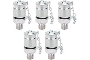 HILITAND 5Pcs Hydraulic Pressure Test Coupling Kit, Hydraulic Pressure Test Adapter, for PT/PPT Series Coupler(M12x1.5)