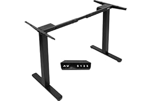 VIVO Electric Dual Motor Standing Desk Frame for 41 to 82 inch Table Tops, Frame Only, Ergonomic Standing Height Adjustable Base with Push Button Memory Controller, Black, DESK-V122EB