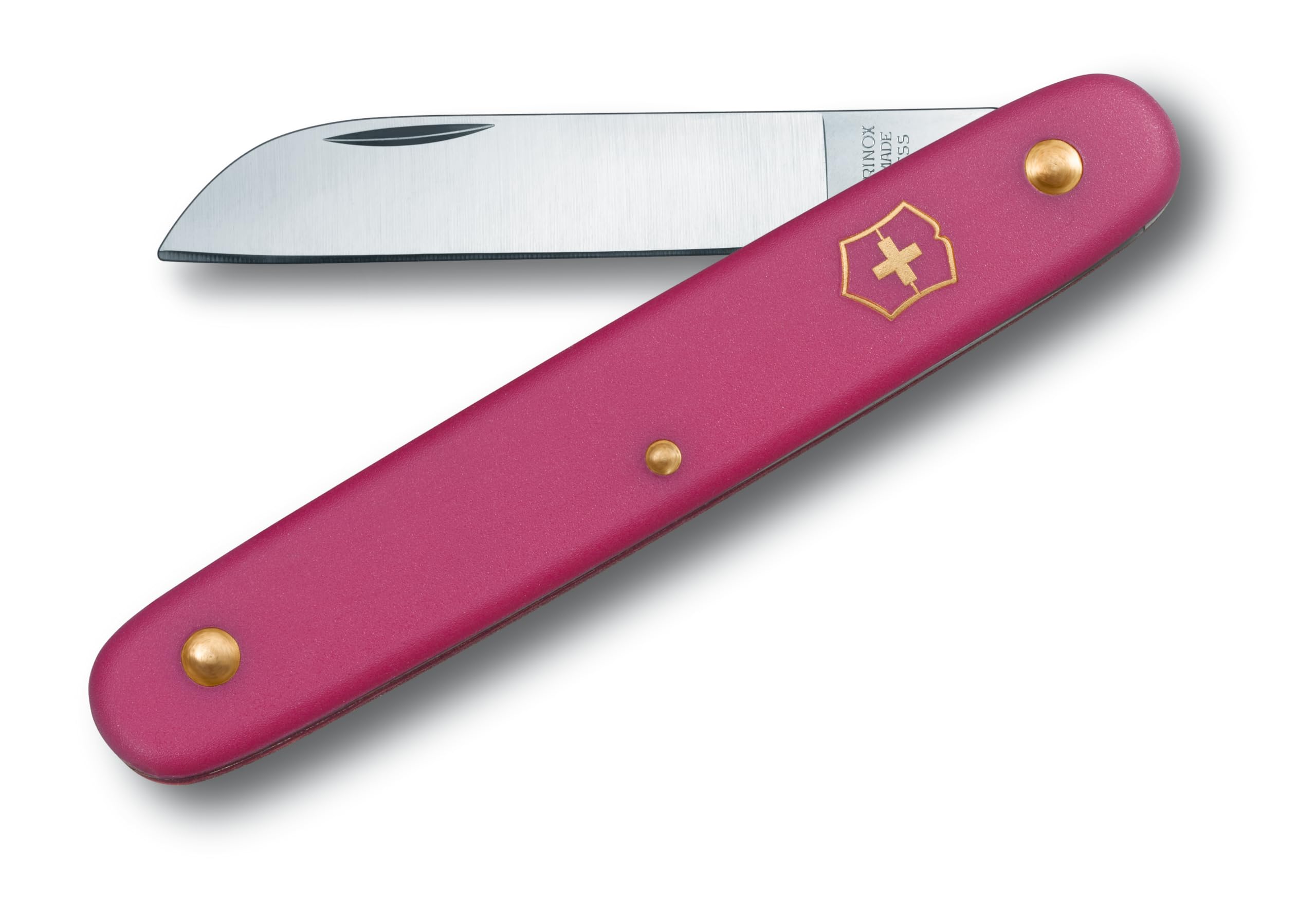 Victorinox Garden Floral Knife, Swiss Made, Straight Blade, Stainless Steel, Pink