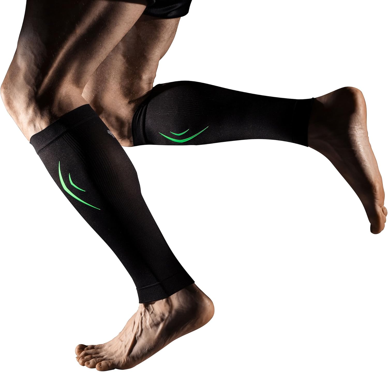 Fasce Compressione Polpacci Per Sport - Uomo/Donna, Bianco/Grigio/Nero, Per Corsa E Ciclismo - Foto 6