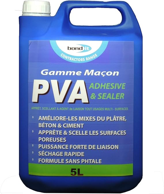 Contractors Grade PVA Adhesive Sealer Primer Glue Bonding Agent 1 Litre