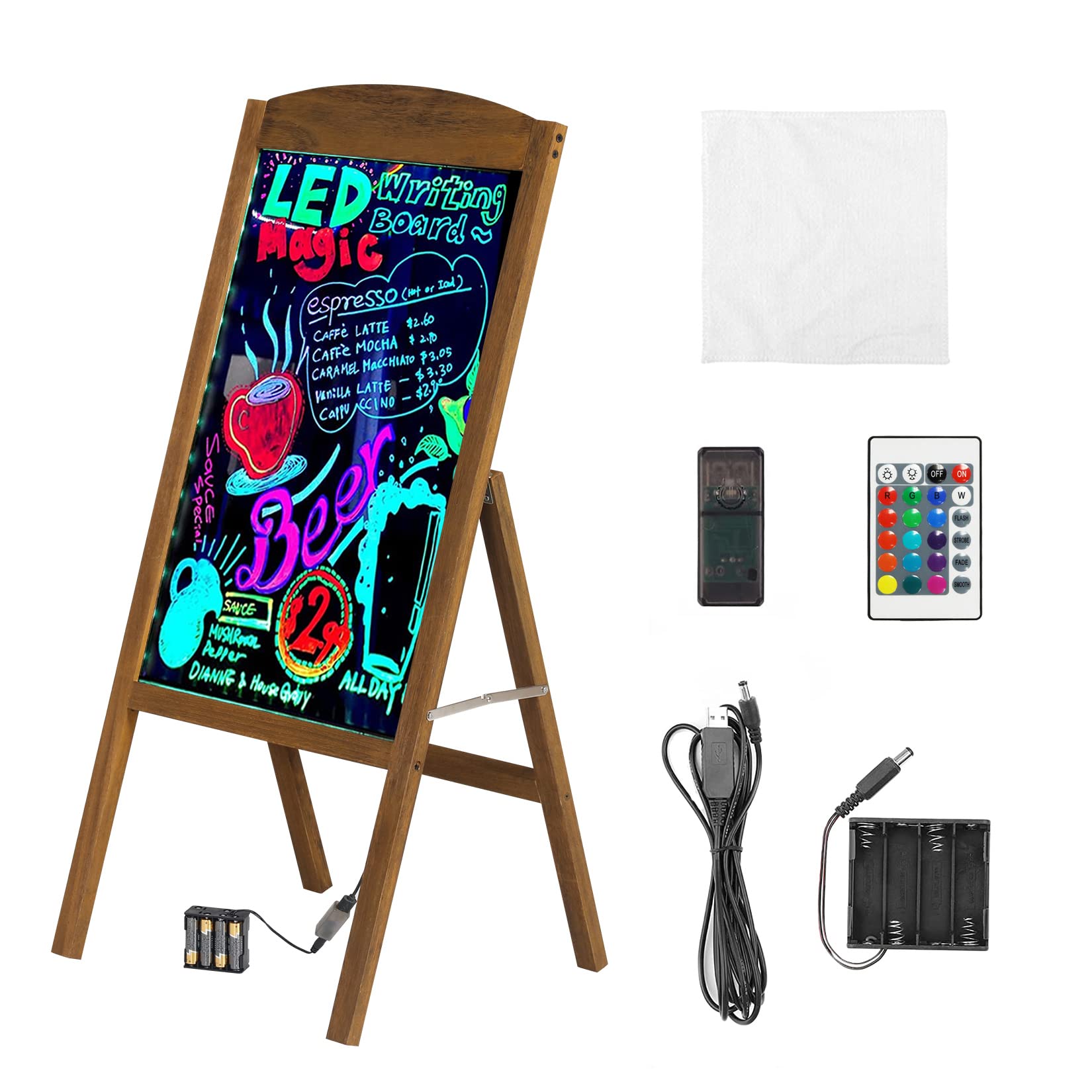 Mua BORWART LED Drawing Chalk Board Large Single Sided Glass Neon Sign