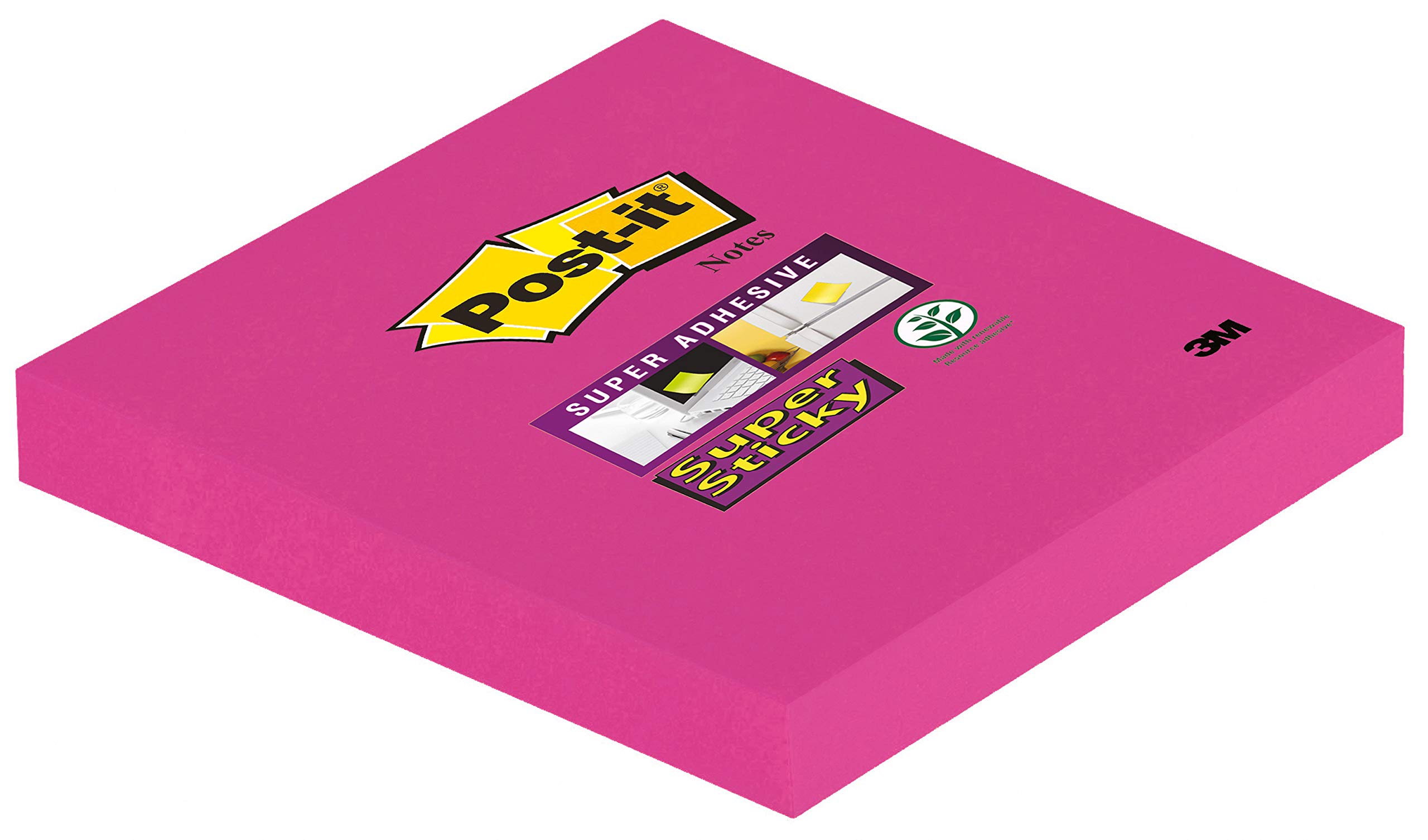 Post-it 76 x 76 mm Super Sticky Notes - Fuschia Colour (Pack of 6)