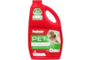 Rug Doctor Professional Triple Action Pet Stain and Odor Deep Carpet Cleaner Solution 48oz. Triple Action Formula Cleans, Deodorizes and Deters Remarking, Carpet Shampoo for Pet Stains & Odors