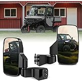 Ranger Side Rear View Mirrors Full-Door Mounted, GEVINFA UTV Side Mirrors for Polaris Ranger Door Compatible With 2018-24 Polaris Ranger CREW SP XP 570 1000 2019-23 Commercial Pro XD(WITH DRILL)