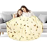 Cute Throw Blanket Soft Blanket Flannel All-Season Couch Cozy Travel Blankets and Throws, Warm Plush Blanket for Daughter Adults Students Teen (Burrito, 71 Inch)