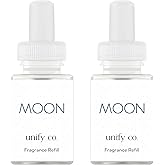 Pura & Unify Co. Home Scent Refill - Smart Air Diffuser - Up to 120-Hours of Luxury Fragrance per Refill - Home Essential - Clean & Safe Diffuser Fragrance - 2 Pack, Moon