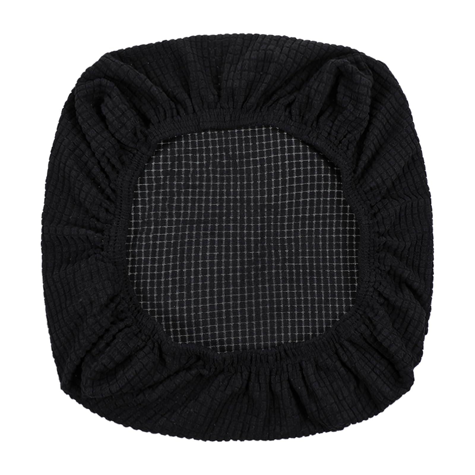 Photo 1 of 1 PCS Desk Chair Seat Cover 15" ×13" Stretchable Gaming Office Chairs Seat Covers Bottom Only Elastic Removable Washable Kitchen Chairs Protective Cover Universal Rotating Seats Slipcover(Black)