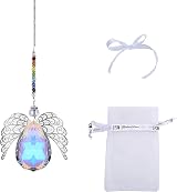 HDCRYSTALGIFTS Crystal Guardian Angel Suncatcher Pendant AB Color view 8