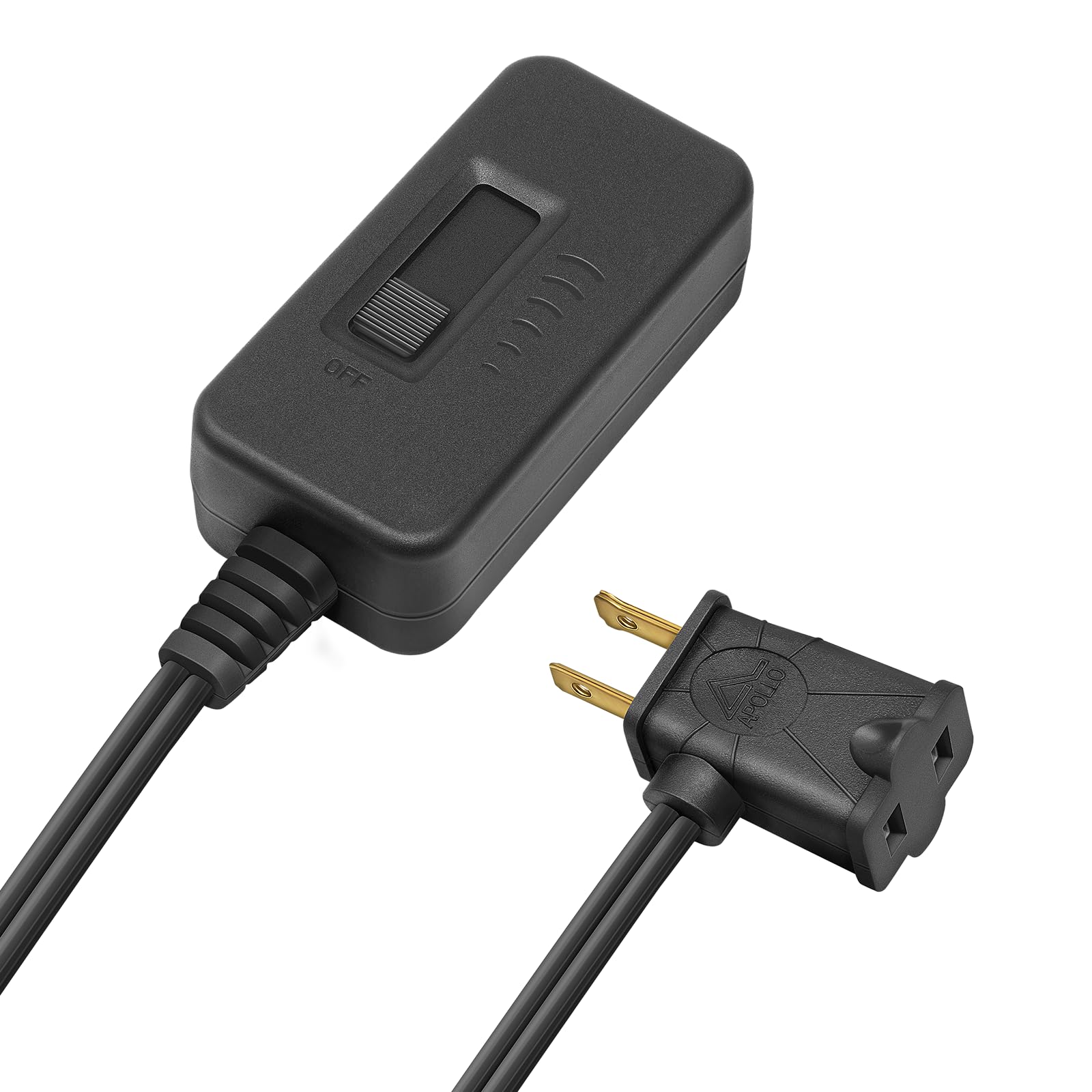 Photo 1 of DiCUNO Table-Top Plug in Lamp Dimmer Switch for Table/Floor Lamps, UL Listed, Slide Control, Works with 100 Watt Dimmable LED/CFL and 300 Watt Incandescent/Halogen,3.3ft Cord, Black, 1-Pack