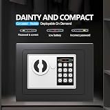 SINZUX 6.6L Digital Safe Steel Wall Safe 2 Keys 230x170x170mm Black view 9