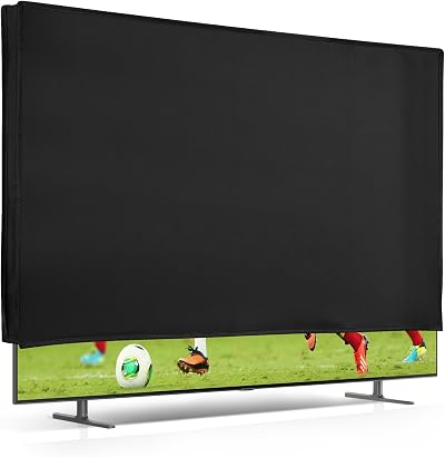 kwmobile Indoor 65 Inch TV Cover – Dust Screen Protector, Black