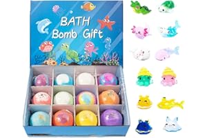 Kids Bath ball - Natural Soak Stocking Stuffers with Animal Toy | Bubble Bath Ball for Kids - for Holiday Birthday Family Chi