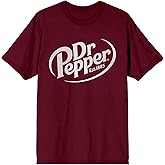 Dr Pepper Est. 1885 Maroon Logo Men's Crew Neck Short Sleeve Shirt