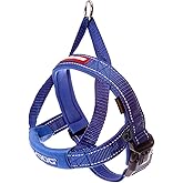 EzyDog Quick Fit Dog Harness, Soft Neoprene Padding - Medium, Blue | Fast One-Click Buckle, Adjustable Fit, Strong Reinforced Materials, Reflective Stitching, No Pull Dog Harness, Easy Walking