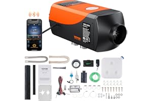VEVOR 12V 8KW Diesel Heater, Bluetooth App Control Diesel Air Heater, with Automatic Altitude Adjustment, Remote Control and 