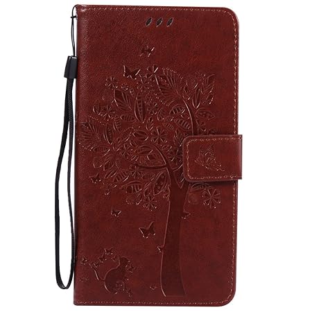 Nancen Compatible with Handyhülle Huawei Ascend Mate 7 (6,0 Zoll) Flip Schutzhülle Zubehör Lederhülle mit Silikon Back Cover 