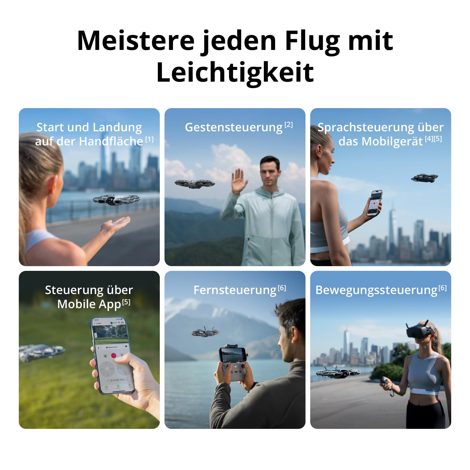 DJI Neo 2 (nur Drohne), Leicht und Faltbar, Start und Landung auf der Handfläche, Gestensteuerung, ActiveTrack, Omnidirektionale Hinderniserkennung, 4K-Drohne für Einsteiger 2