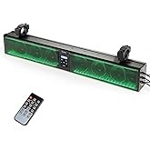 KEMIMOTO Sound bar 8 Speakers 32 inch Heavy-Duty Metal ATV UTV Soundbar | Waterproof, RGB Light, SXS Sound Bar for Golf Cart 1.25-2 inch Roll Bar Compatible with Can-Am RZR Ranger Rhino Zforce