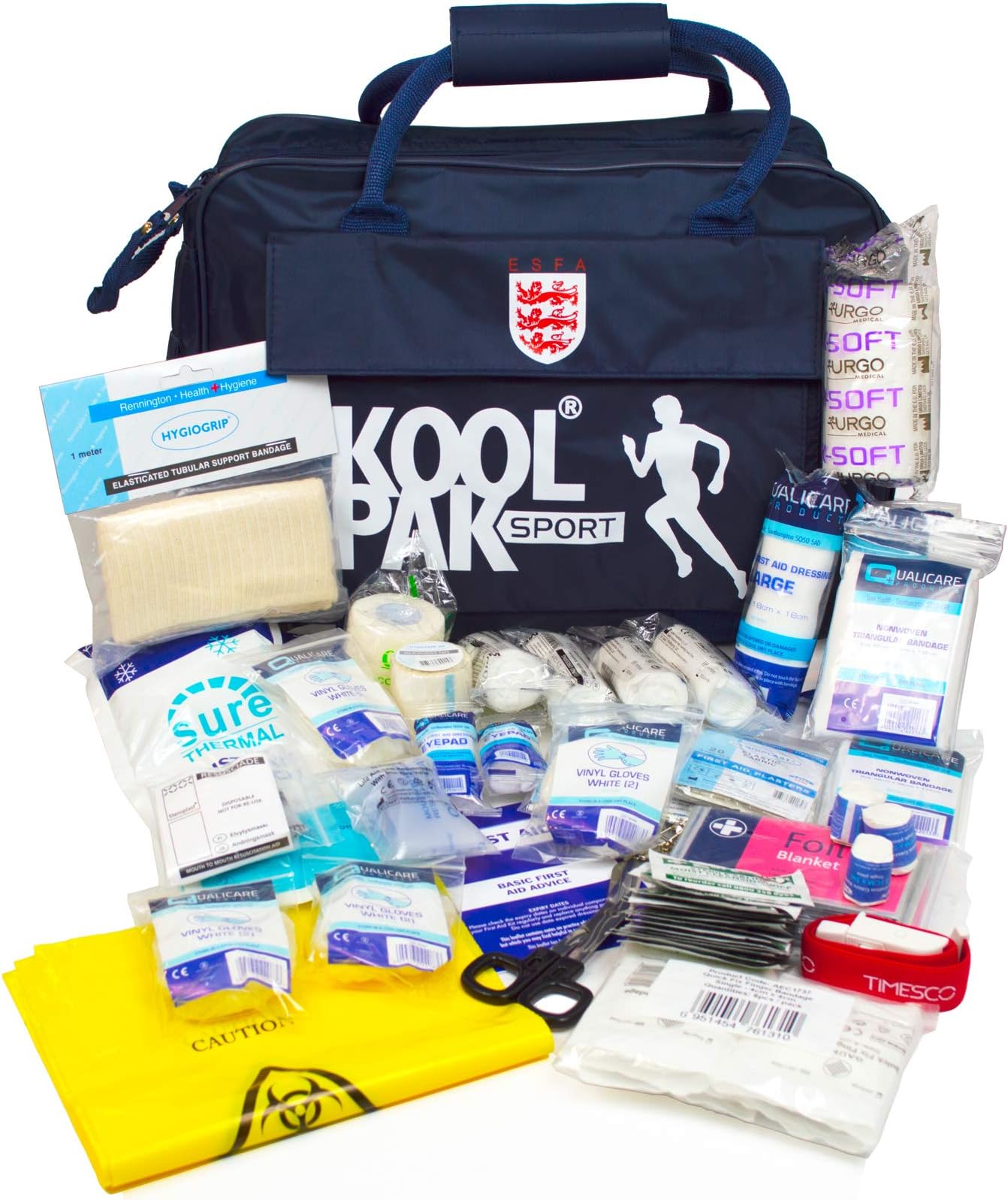 Touchline Koolpak Premium 118 Piece Multipurpose First Aid Kit Bag - Sports