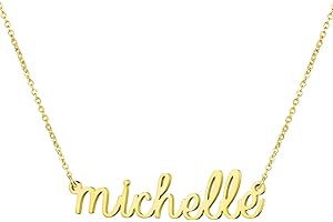 Awegift Personalized Name Necklace 18K Gold Plated New Mom Bridesmaid Gift Jewelry for Women
