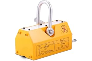 Mophorn Lifting Magnet with Release,1320 Lbs Pulling Force - Steel Magnetic Lifter,Neodymium - Permanent Lift Magnets,Heavy Duty - for Hoist, Shop Crane, Block, Board