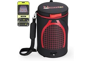 Smart Tennis Ball Machine App-Controlled, Ultra-Lightweight 16.5lbs Tennis Ball Launcher, Max 75mph Speed, 130-Ball Capacity,