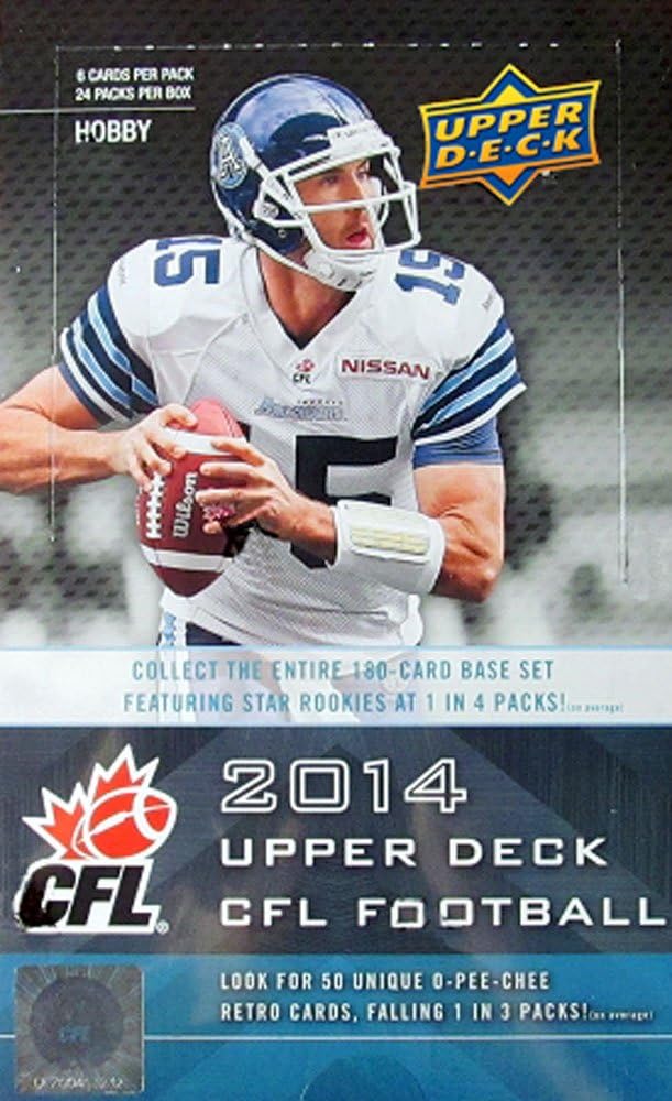 2014 Upper Deck CFL Football Cards Hobby Box with 24 packs, 144 cards