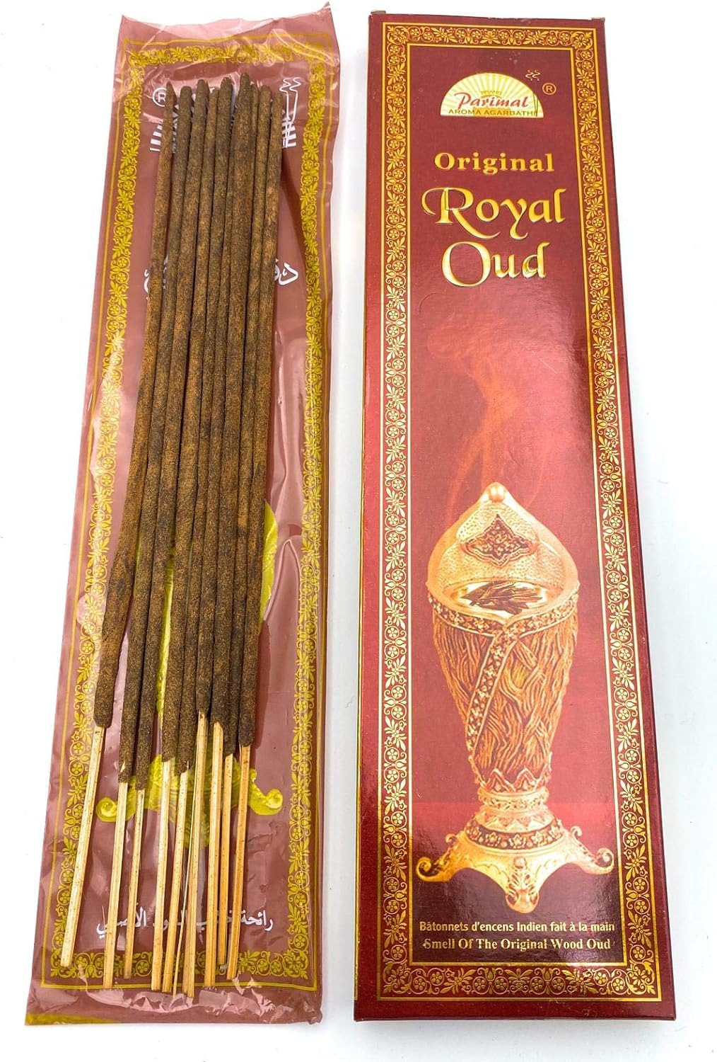 Royal Oud Incense Sticks Natural Oudh Handmade Agarwood Powder Scent Home Fragrance Oriental Arabian Indian