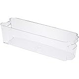 Amazon Basics Plastic Fridge Storage Bin - Narrow (2-Pack)