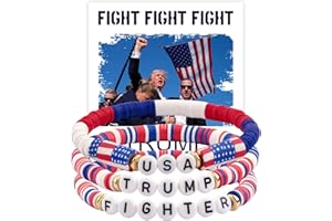 ZZLTAWS Donald Trump 2024 Fight Fist Bracelet, Donald Trump Bracelet, Donald Trump Shirt Best With Jewelry, Putting on His Support for Donald Trump