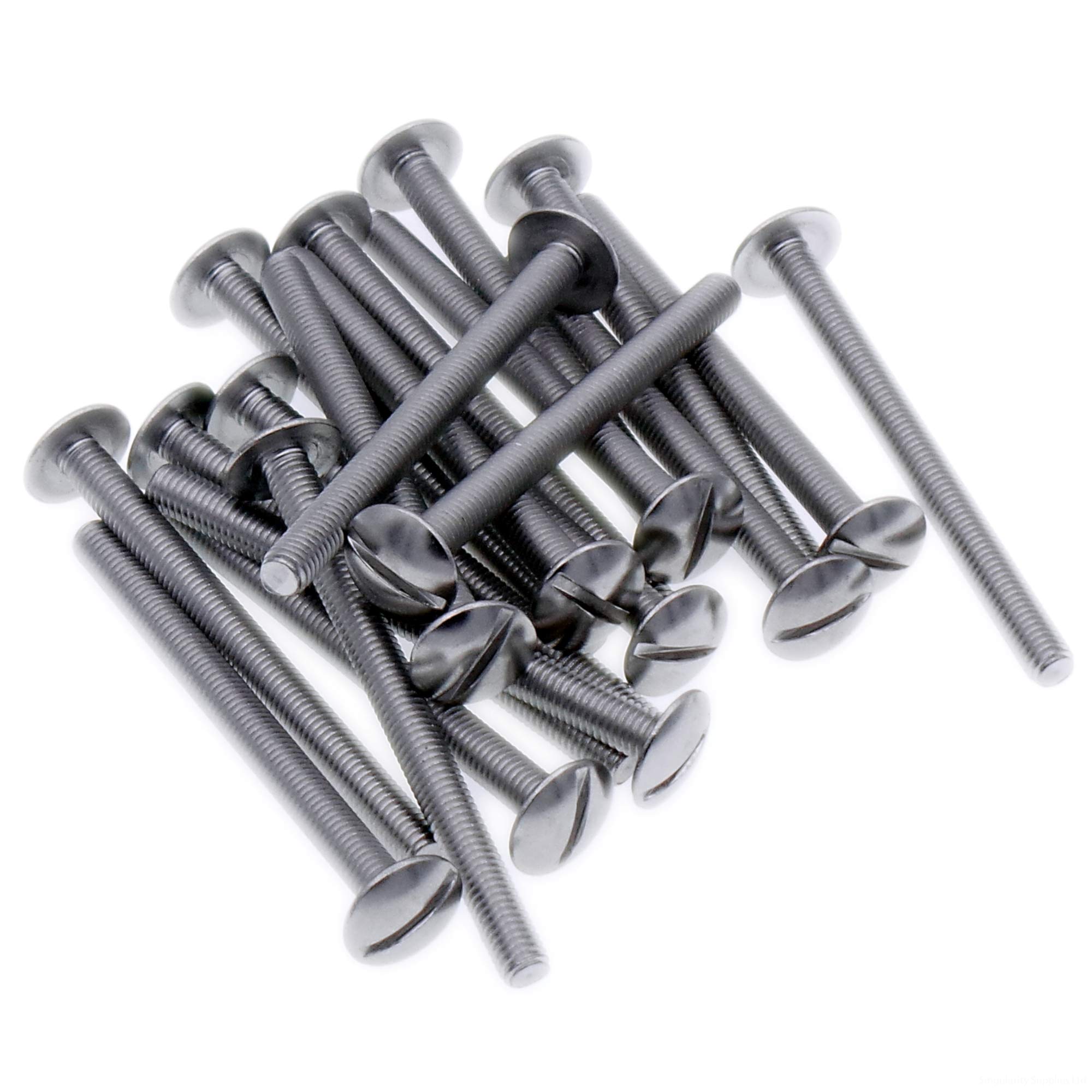 M4 (4mm x 12mm) Slot Mushroom Machine Screw (Bolt) - Stainless Steel (A2) (Pack of 20)