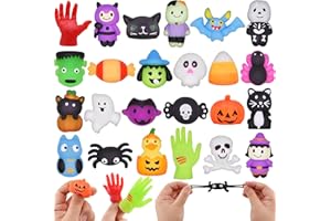 Howzcci 24 PCS Halloween Mochi Squishy Toys Squishies Halloween Toys for Kids Girls Boys Party Favors Halloween Party Favors Treat Bags Gifts