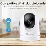 Cinnado 5G Indoor Camera 5MP Baby Monitor PTZ Night Vision Dual Band 360° view 3