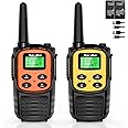 MaxTalker Walkie Talkies for Adults 2 Pack Long Range Rechargeable 2 Way Radios, Hiking Accessories Camping Gear Xmas Gift for Kids with 22 FRS Channel Radios, Lamp,VOX,Li-ion Battery,NOAA