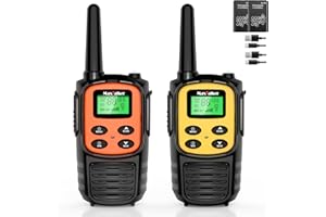 Walkie Talkies Long Range for Adult, MT10 Rechargeable Walkie Talkies FRS Two Way Radio, NOAA, 1200mAh Li-ion Battery USB-C C