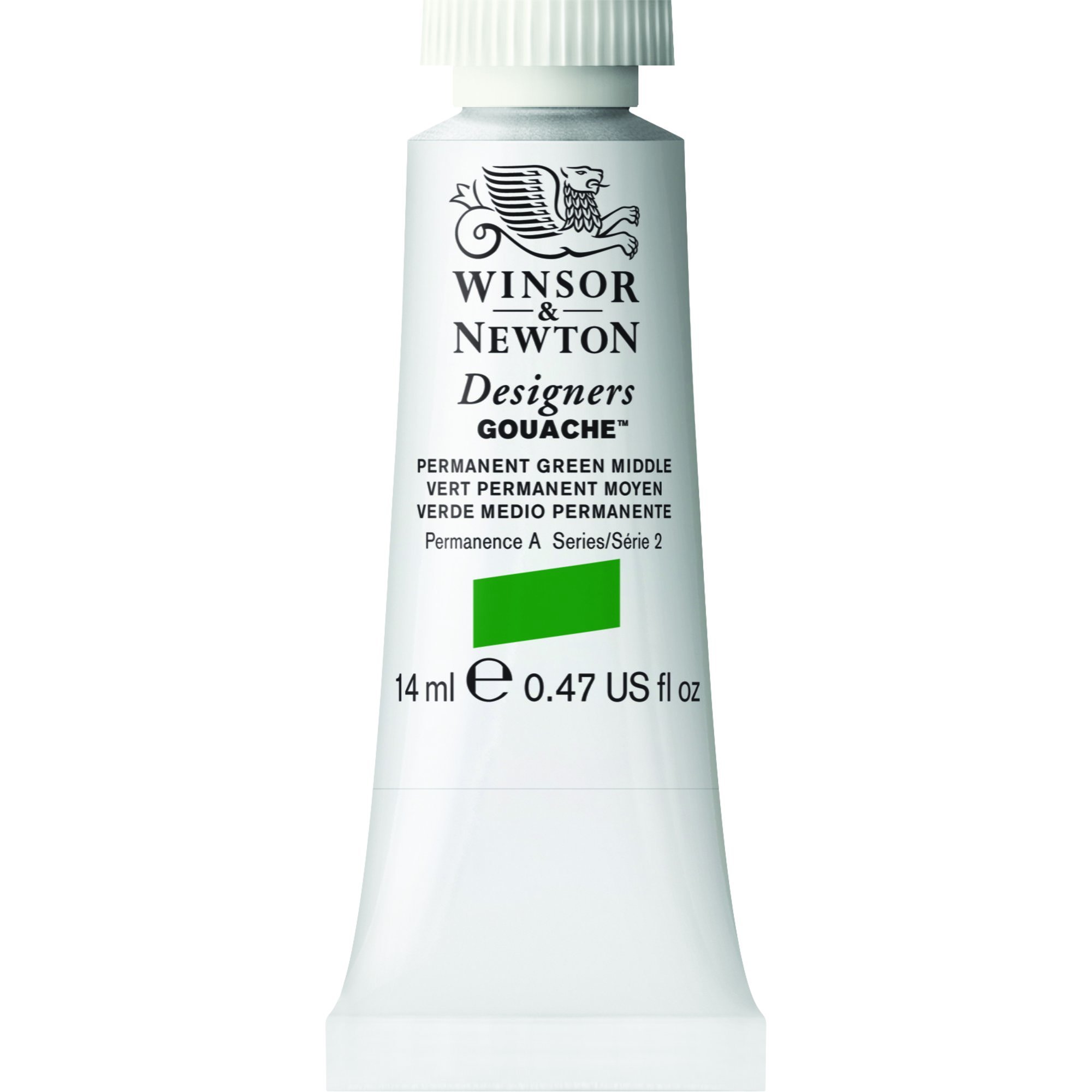 Winsor & Newton Designers Gouache Tube, 14 ml - Permanent Green Middle — image 1
