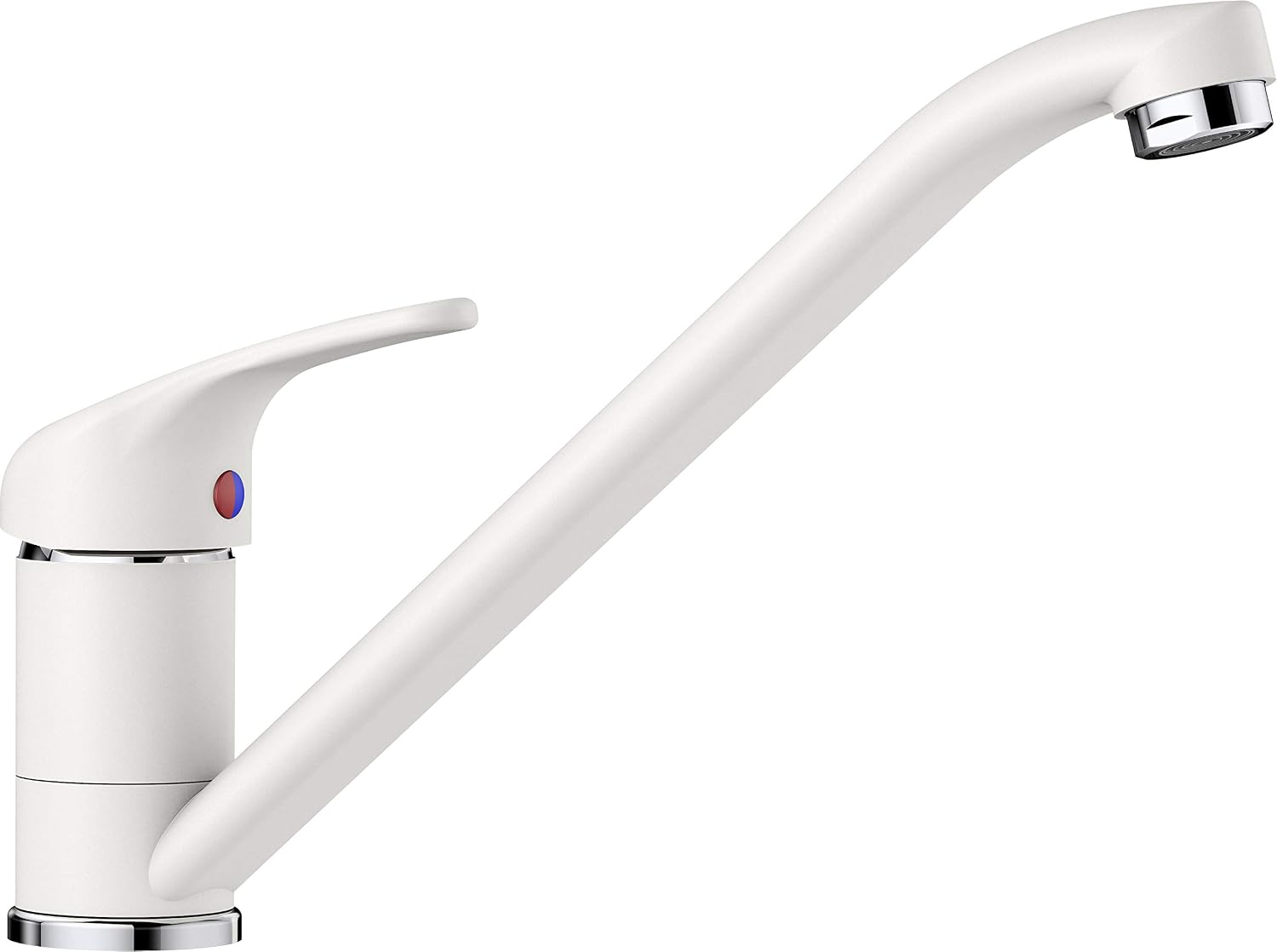 BLANCO DARAS - High-Pressure Kitchen Tap - Compact Entry-Level Model in Classic Design with High, Long Spout - White - 517724