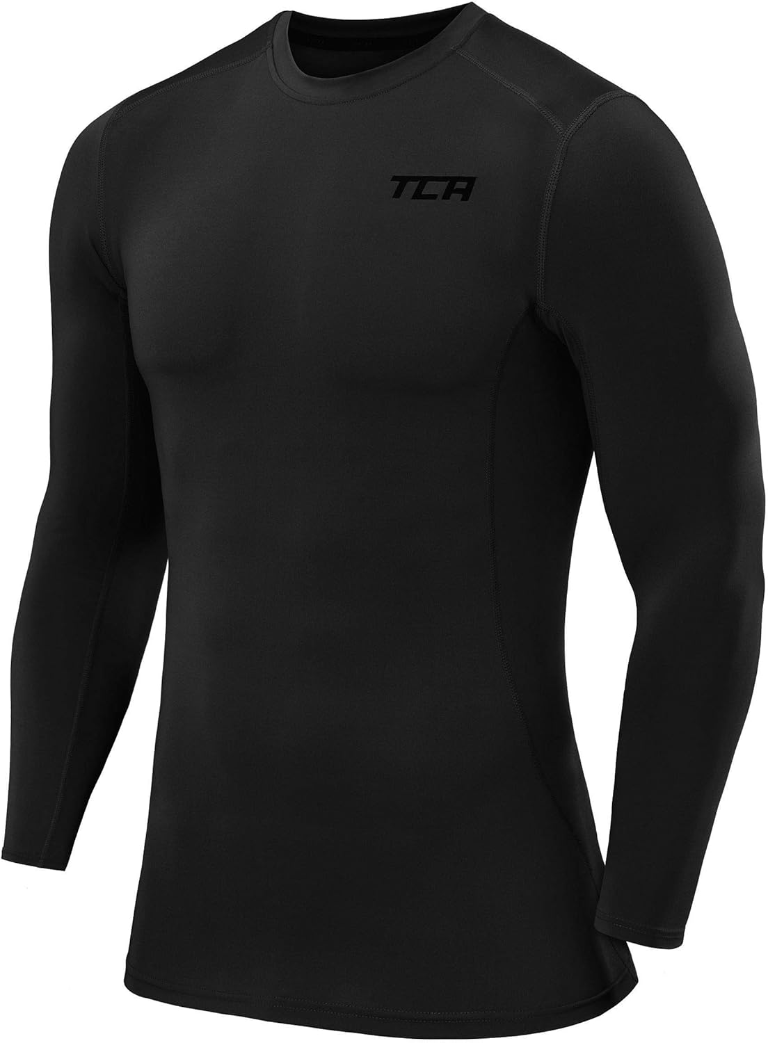 TCA Boys' Youth & Men's Pro Performance Compression Shirt Long Sleeve Base Layer Thermal Top - Crew/Mock Neck: Clothing