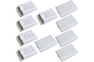 10x Battery Cover Case for Xbox 360 Wireless Controller,Replacement Battery Pack Shell Compatible with Xbox 360 - White