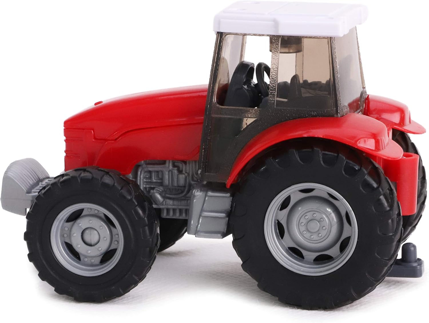 Toyland® - Farm Tractor and 22.5cm Tank/Trailer Set - Freewheel Action - Farm Toys for Boys (Red Trailer) - Image 5