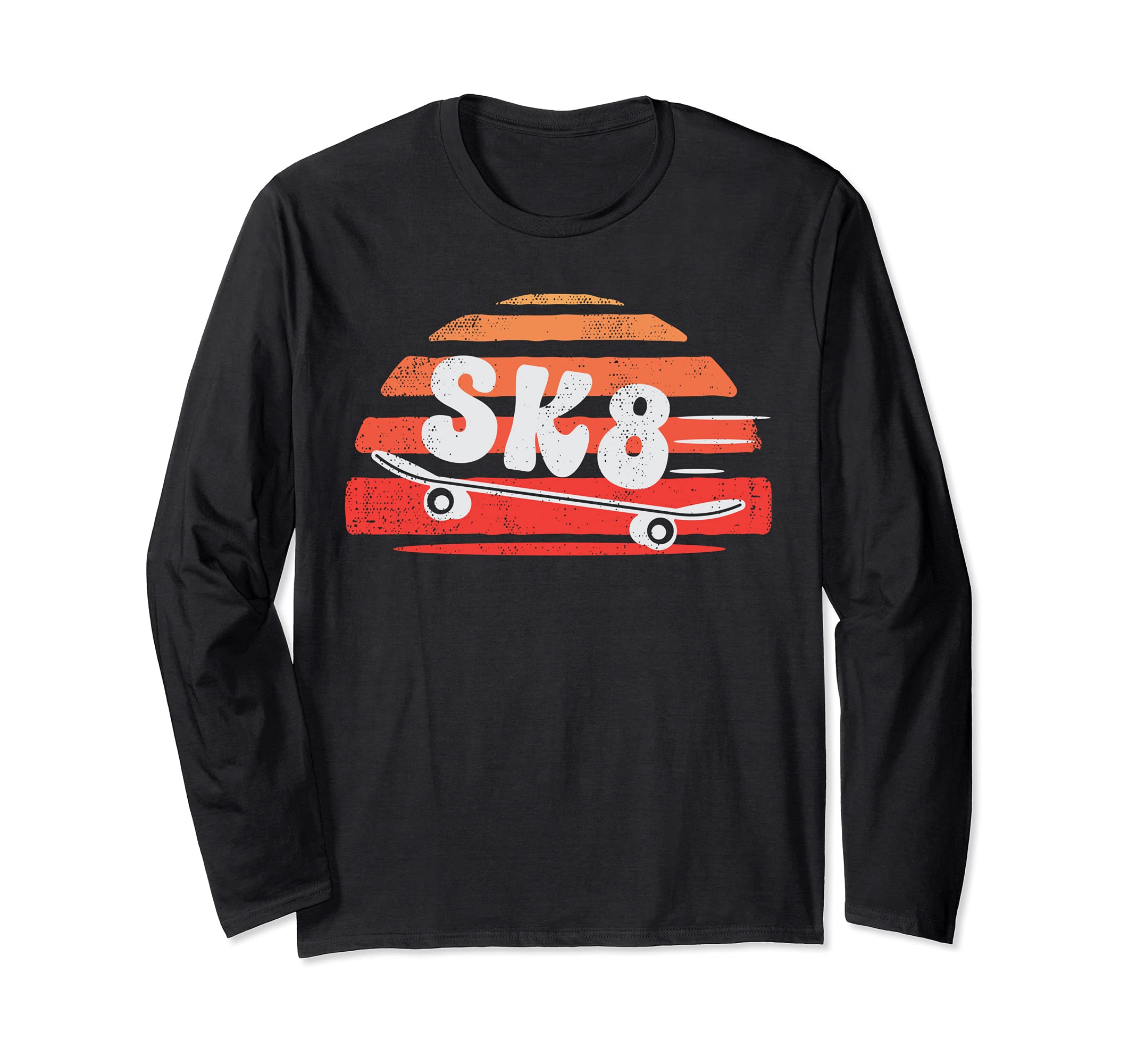 Skateboard Skate Retro Skateboarding Skateboarder Skater Long Sleeve T-Shirt