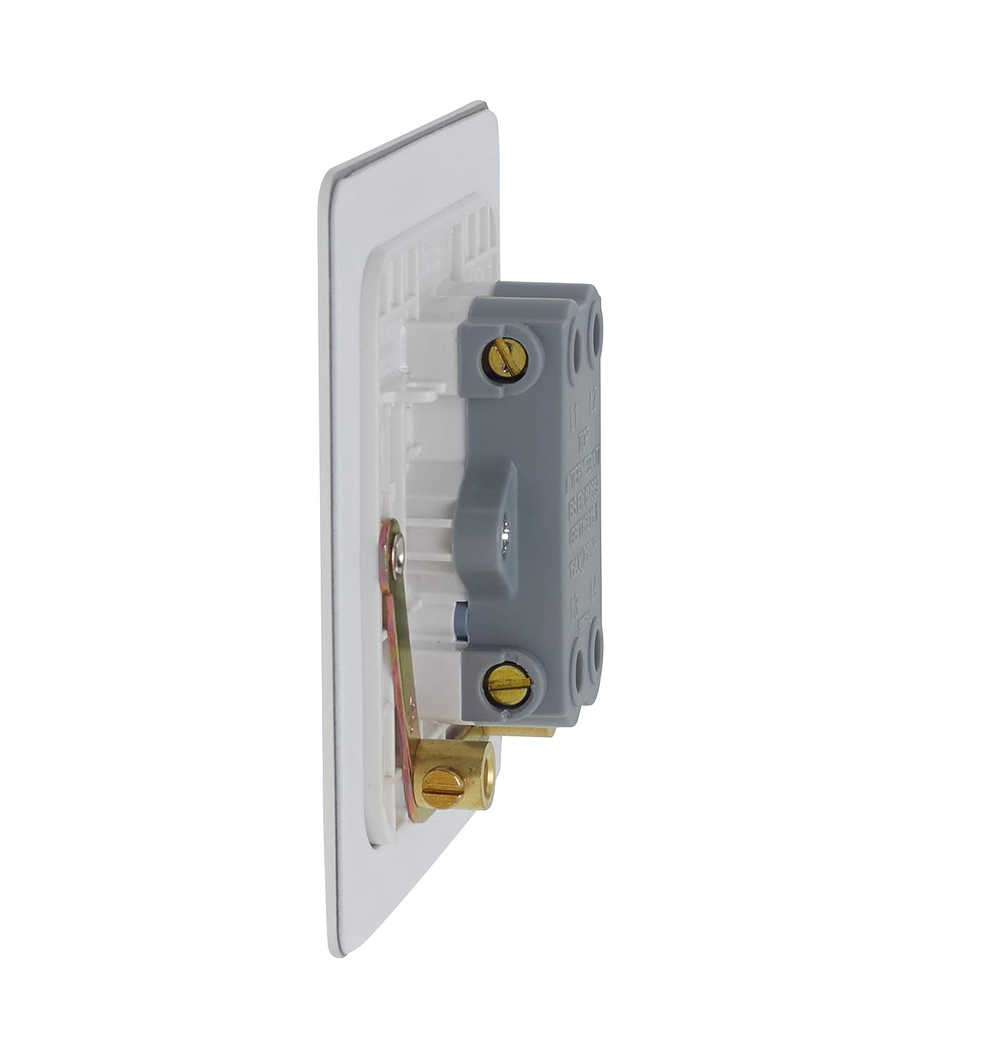 Schneider Electric Ultimate Flat Plate - Single Rocker Light Switch, Intermediate, 16AX, GU1214WPW, Painted White with White Insert - Image 4