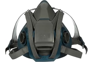 3M Rugged Comfort Quick Latch Half Facepiece Reusable Respirator 6503QL, NIOSH, Cool Flow Exhalation Valve, Bayonet Connection, Silicone Face Seal, for Gases, Vapors, Dust, Maintenance, Construction,L