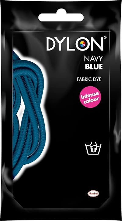 Dylon Fabric Dye Sachet 50g Navy Blue for Clothes & Soft Furnishings